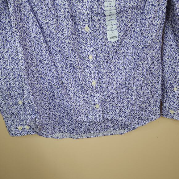 Duluth Trading Co. Wrinklefighter Button Up Shirt Small Purple Floral Size XS - Picture 4 of 9